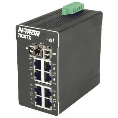 Red Lion Industrial Ethernet Switch, 7010TX